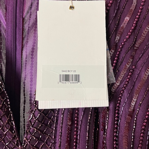 Mac Duggal Purple Long Sleeve Dress - Picture 14 of 15